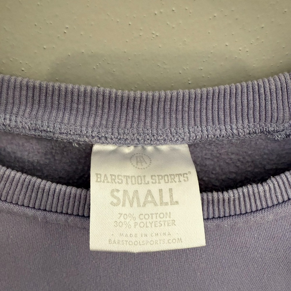 Barstool Sports I Am Unwell Sweatshirt Women Size Small Purple Crewneck Pullover - Picture 3 of 7